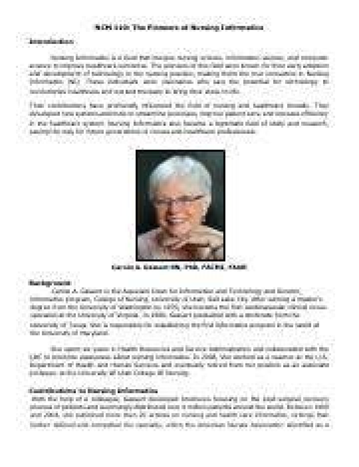 Discover The Pioneer Of Nursing Informatics: Patricia Lee Lloyd