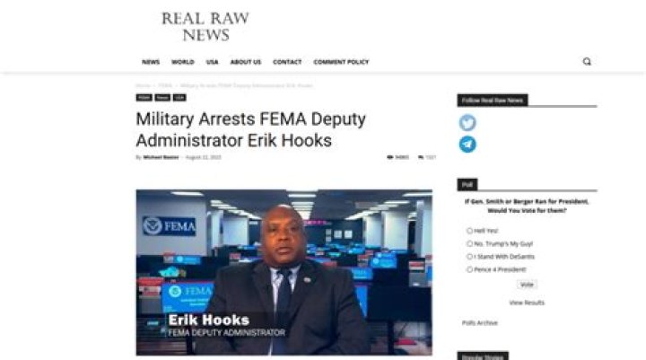 Fact Check: Is Erik Hooks Treason Linked To His Arrest? Mugshot And Charges