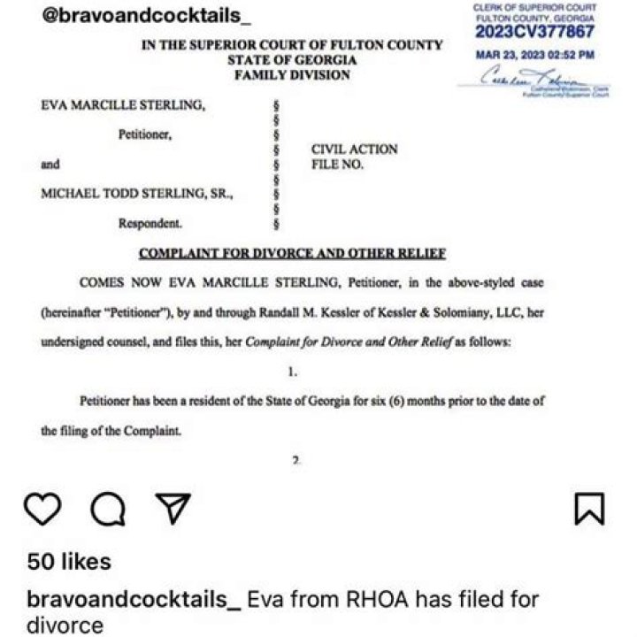 Fortune explored as RHOA star files for divorce