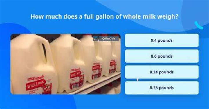 How Much Does A Gallon of Milk Weigh?