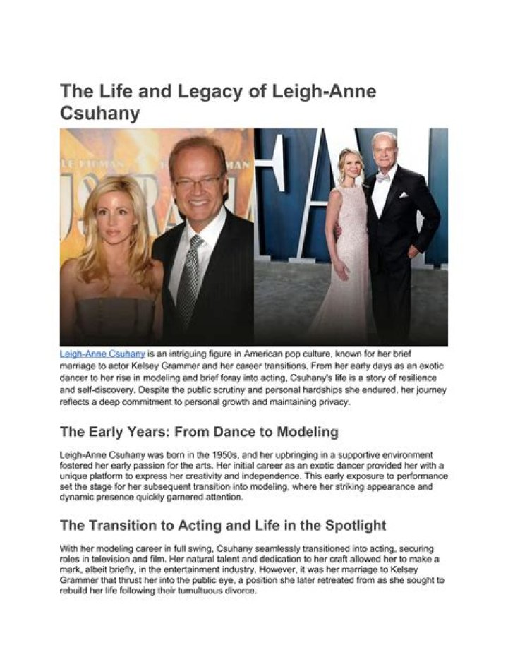 Leigh-Anne Csuhany Family Tree & History, Ancestry & Genealogy
