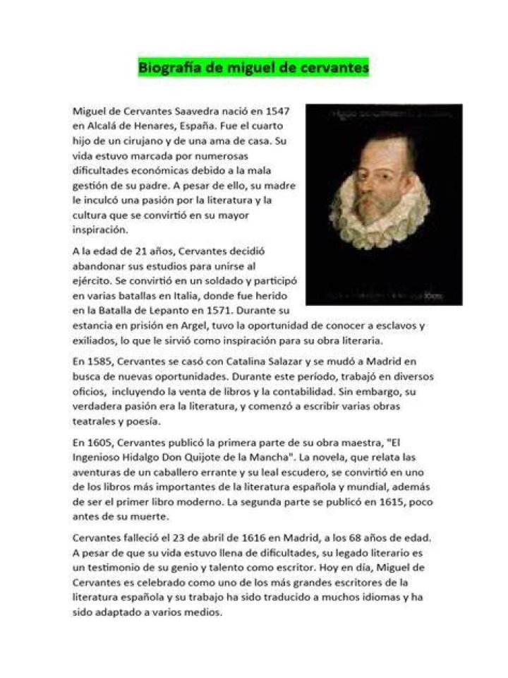 Miguel Cervantes - Bio, Age, Wiki, Facts and Family