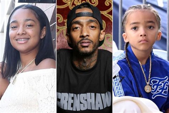 Nipsey Hussles son Kross Asghedom and Daughter Emani Asghedom with long time girlfriend Lauren Lo ·