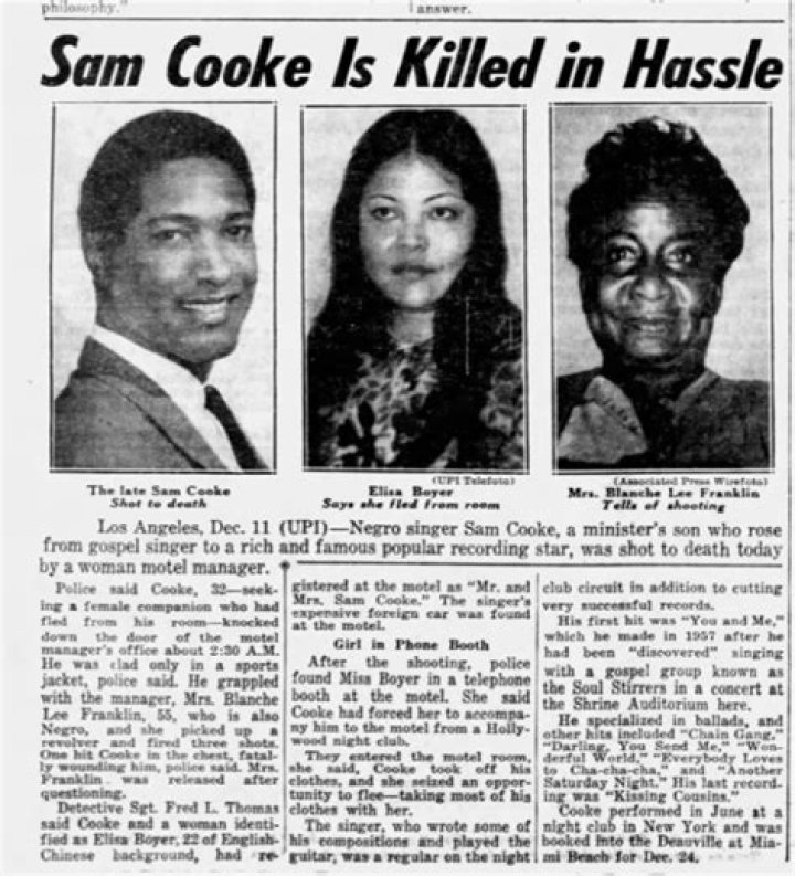Sam Cooke Crime Scene Revealed