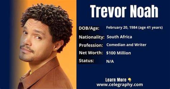 Trevor Noah Bio Age Net Worth Salary Height