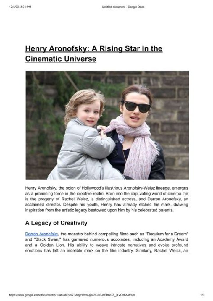 Unveiling The Age Of Henry Aronofsky: Discoveries And Insights